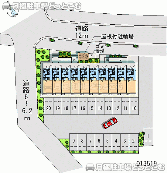 春日井市岩成台3－4－1の月極駐車場1