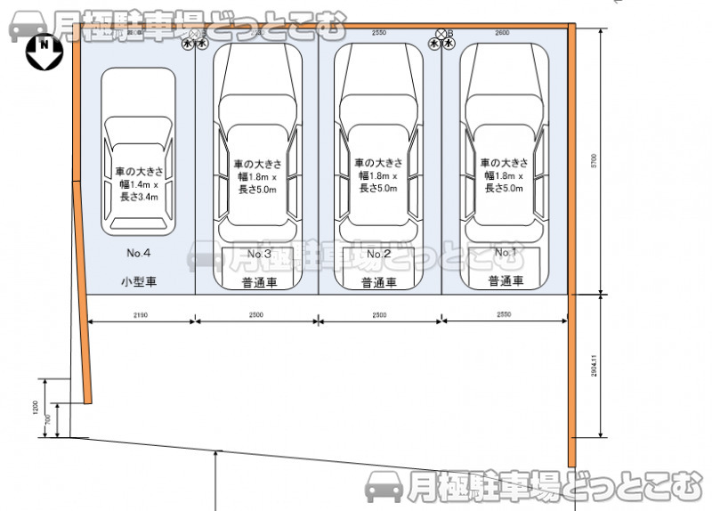 茅ヶ崎市小和田3の月極駐車場2