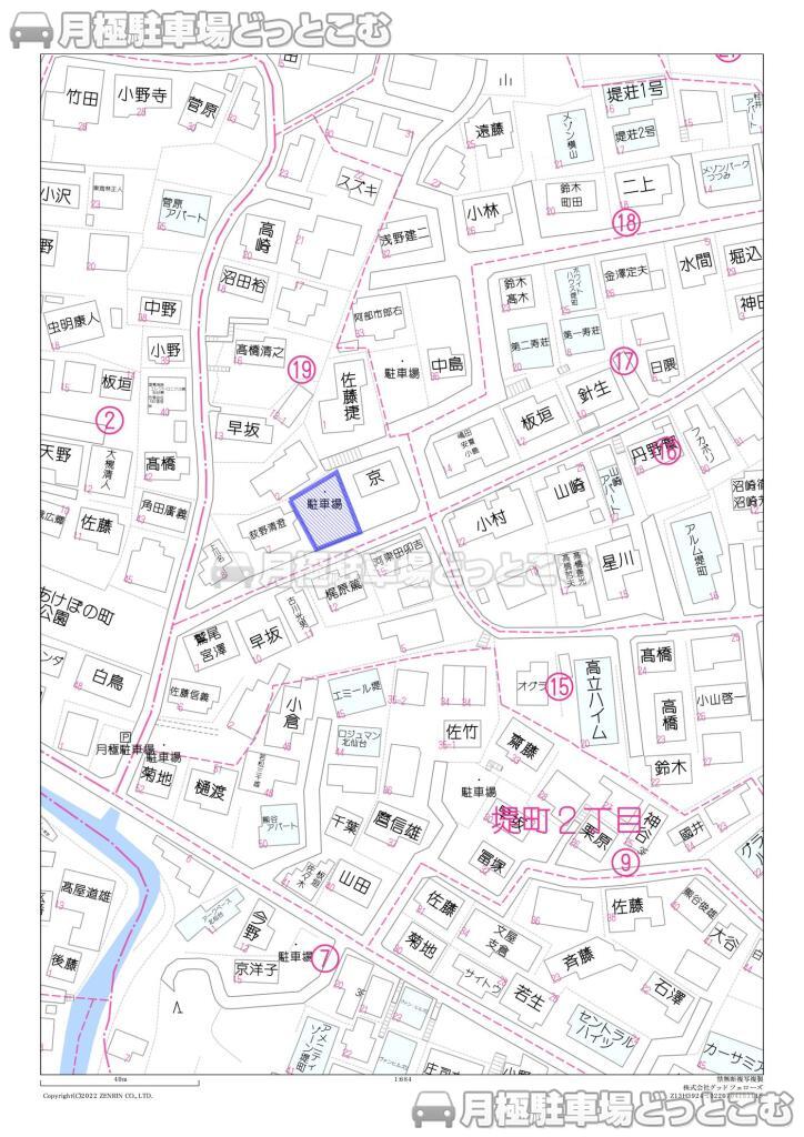 仙台市青葉区堤町2丁目19番地内の月極駐車場3