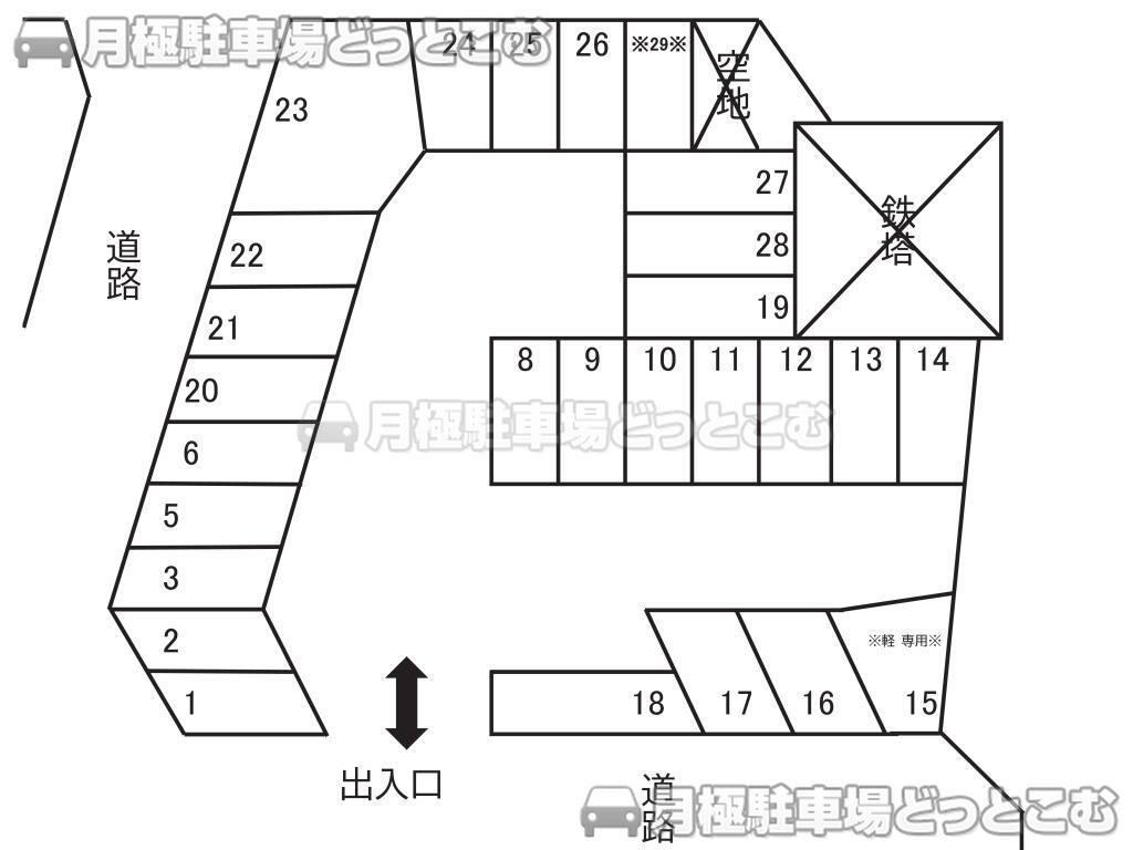 秦野市並木町9-63の月極駐車場2