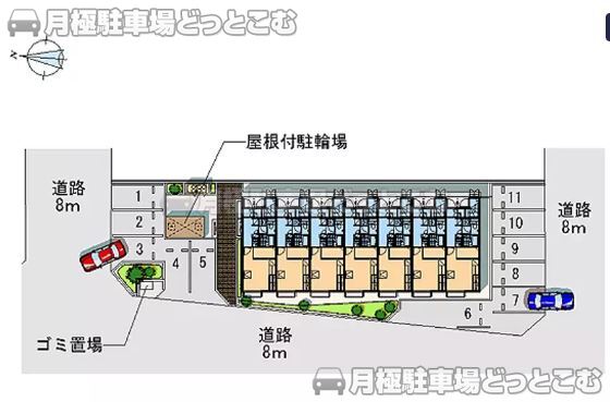 岐阜市六条北3－4－8の月極駐車場2