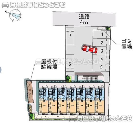 平塚市中原2－23－28の月極駐車場2