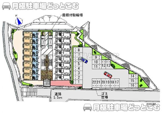 広島市東区戸坂長尾台1－7の月極駐車場1