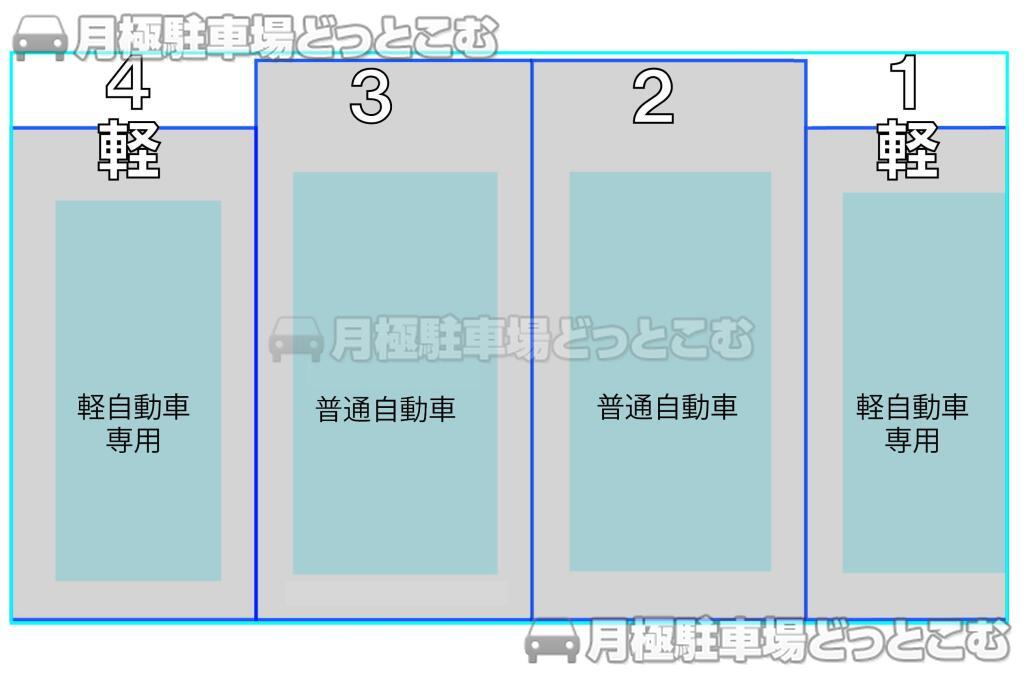 寝屋川市黒原城内町152-6の月極駐車場2