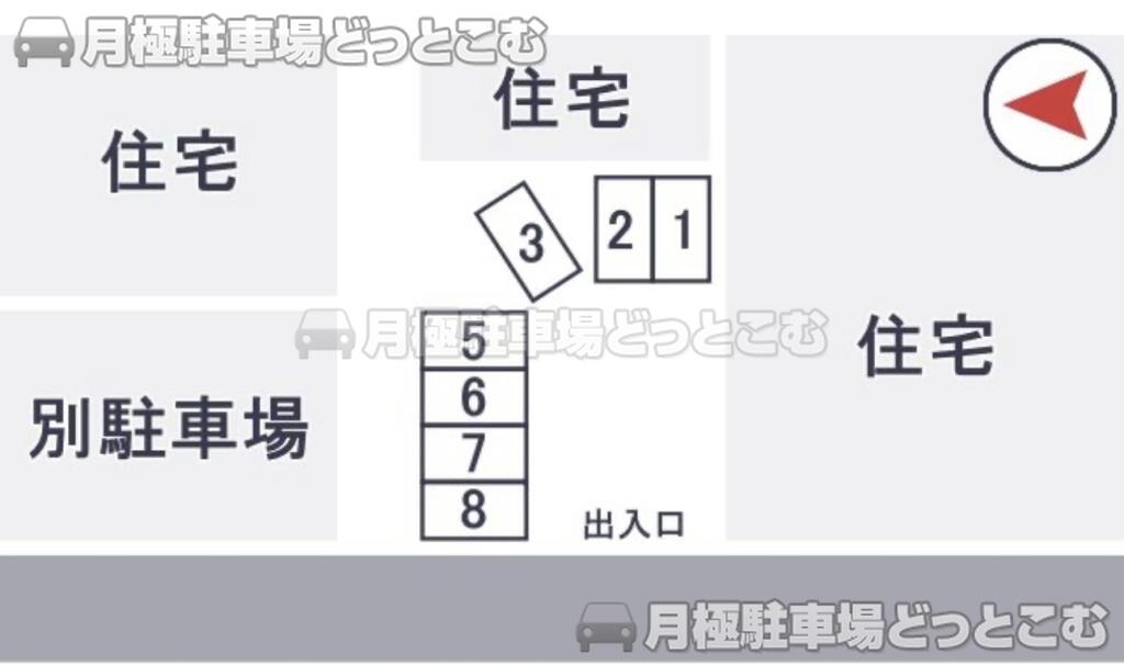 泉佐野市鶴原519番4の月極駐車場3