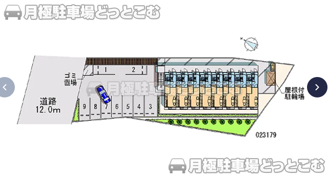 さいたま市岩槻区岩槻6614－1の月極駐車場1