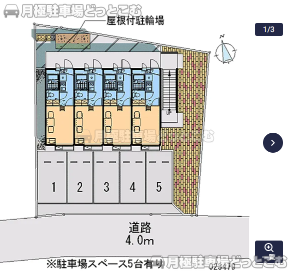 水戸市元吉田町1236－4の月極駐車場1