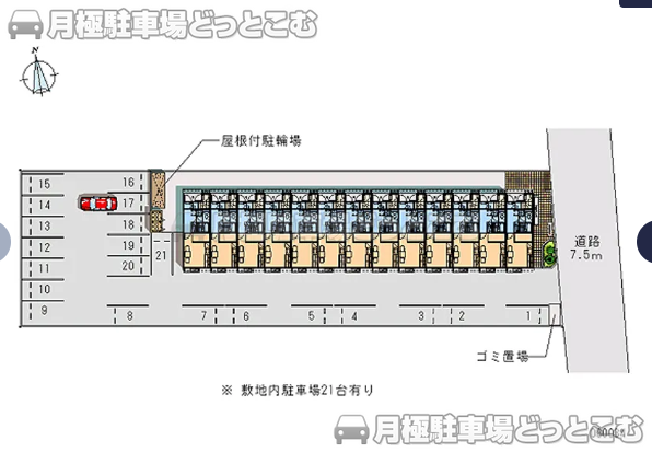 津市阿漕町津興212－1の月極駐車場1
