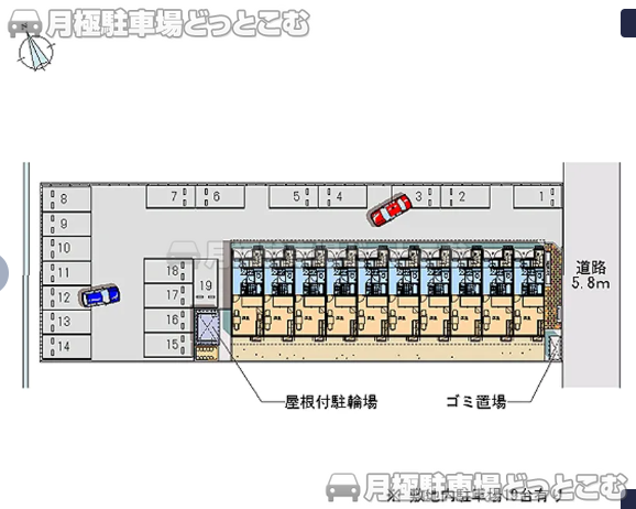 高岡市和田205－1の月極駐車場1