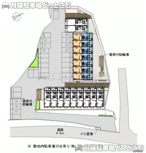 下関市小月茶屋3－6－23の月極駐車場1