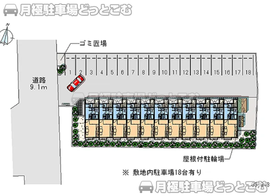 津市藤方929－1の月極駐車場1