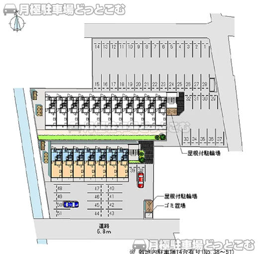 津市藤方2164－5の月極駐車場1