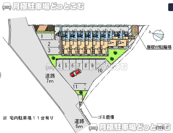宇部市上条1－1－32の月極駐車場1