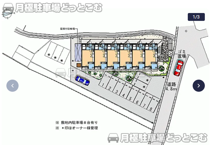 明石市大久保町谷八木484－1の月極駐車場1