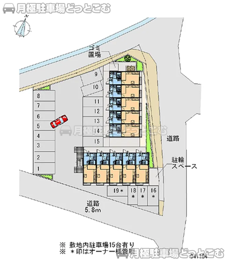 小野市天神町1183－16の月極駐車場1