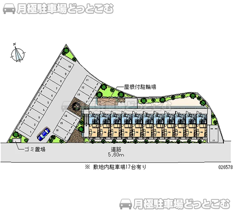 福岡市早良区田村3－5－15の月極駐車場2