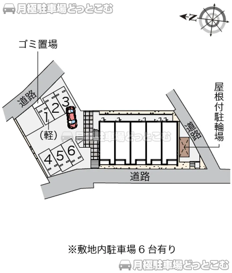 千葉市若葉区貝塚町294－1の月極駐車場1