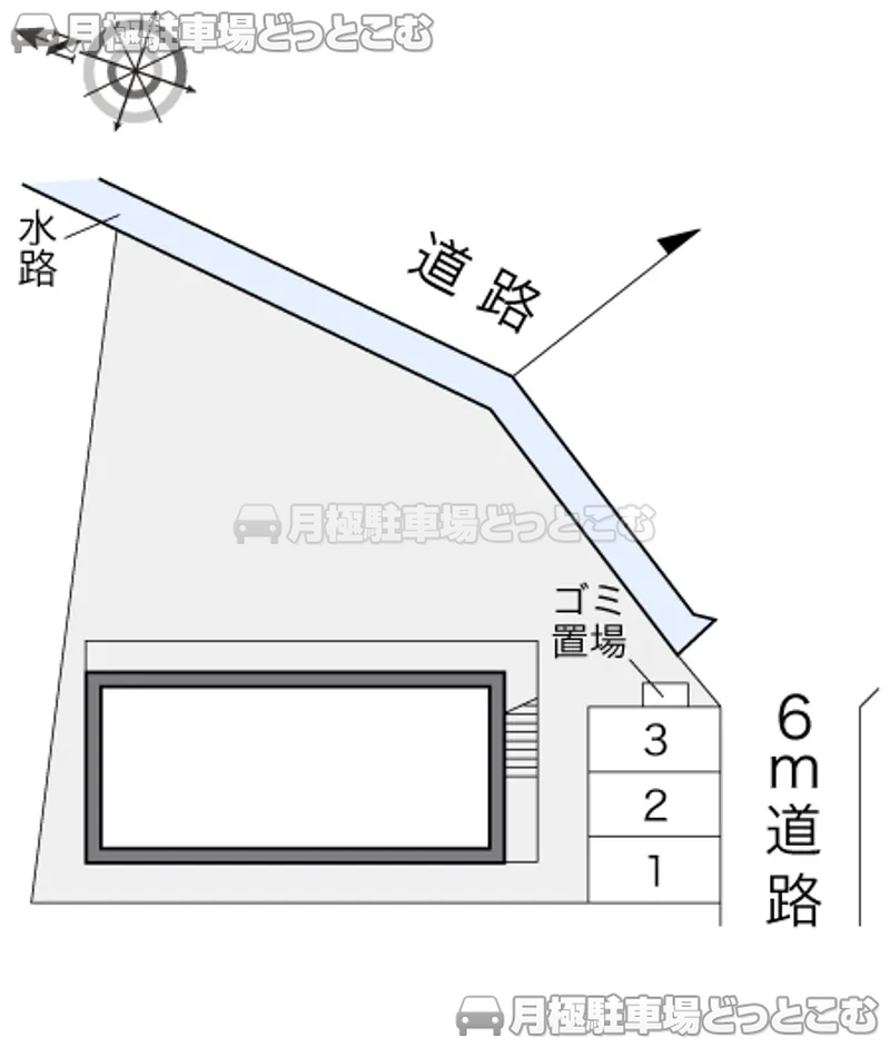 浜松市中央区安松町61－11の月極駐車場2