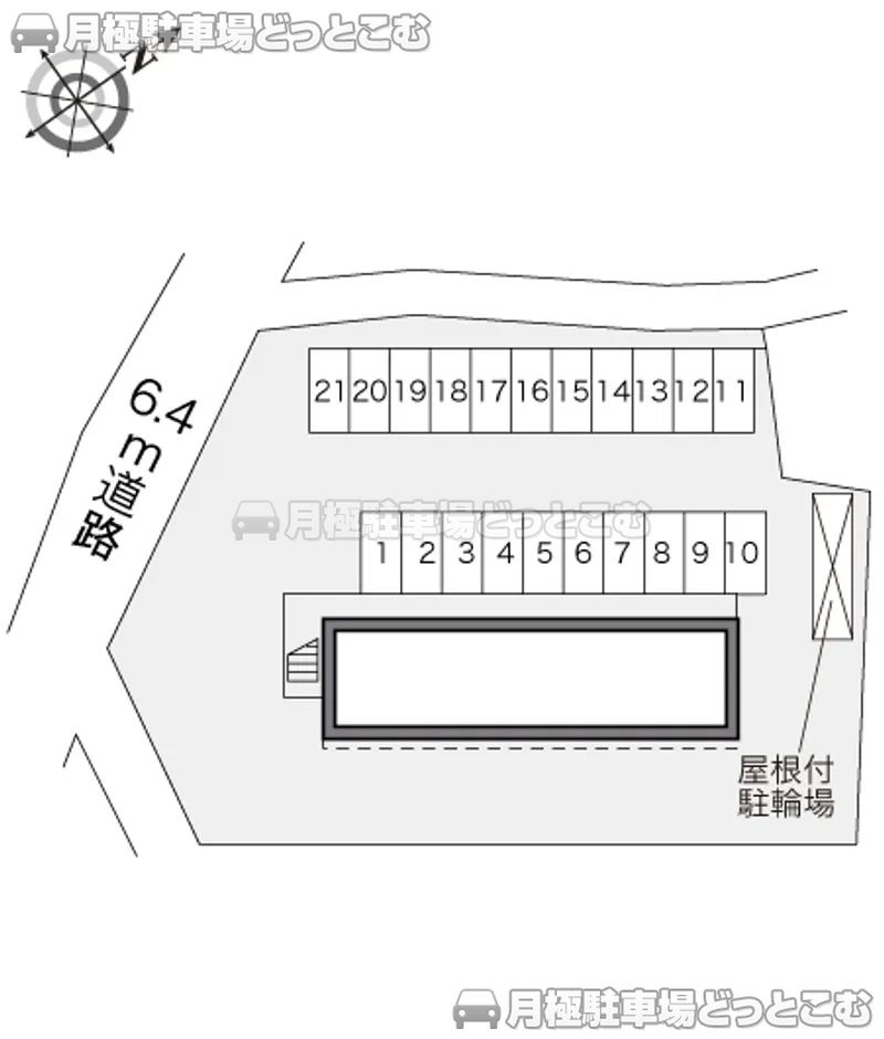 石岡市茨城1－17－12の月極駐車場2