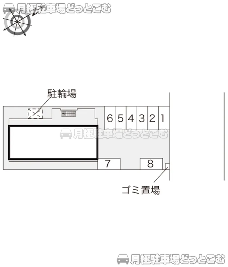 長岡市宝3－4－17の月極駐車場2