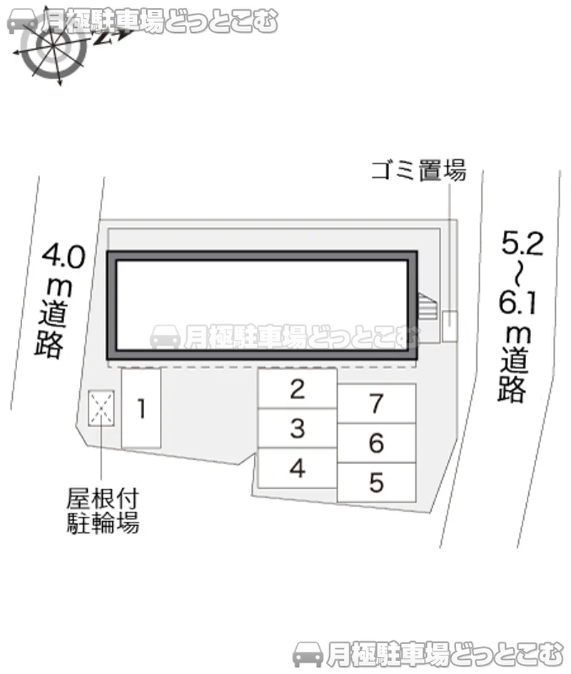 会津若松市門田町御山村中320－3の月極駐車場2