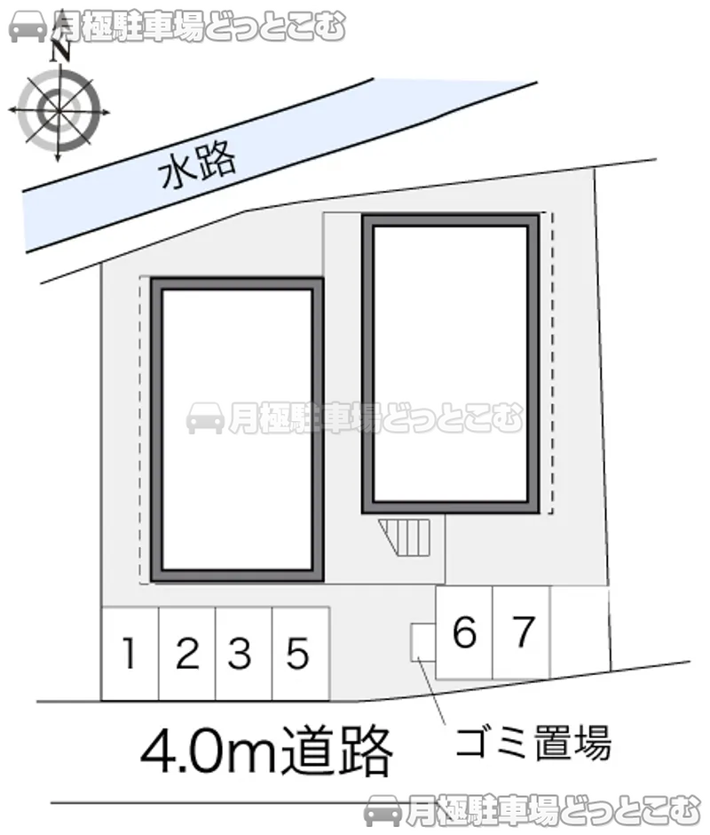 岡山市東区東平島1460－22の月極駐車場2