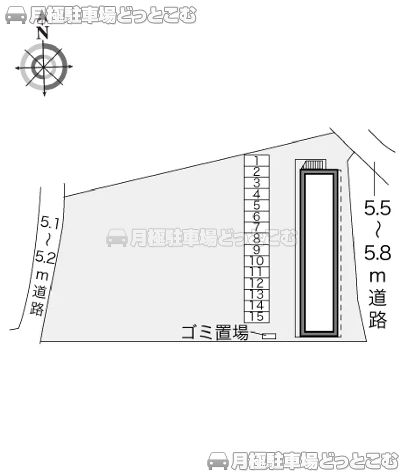 富士市伝法2355－7の月極駐車場2