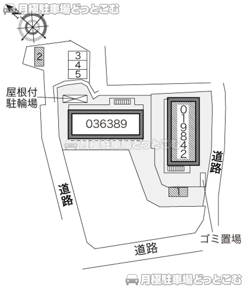 横浜市旭区市沢町1071－10の月極駐車場2