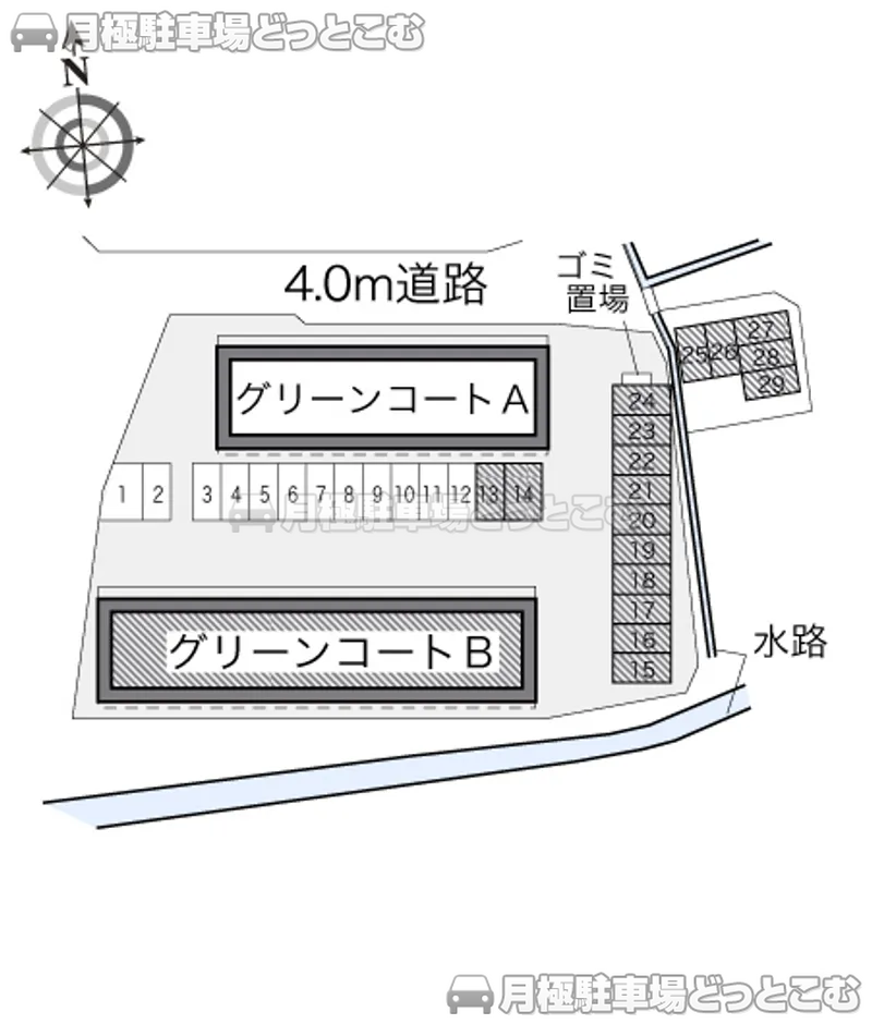 渋川市渋川1996－1の月極駐車場2
