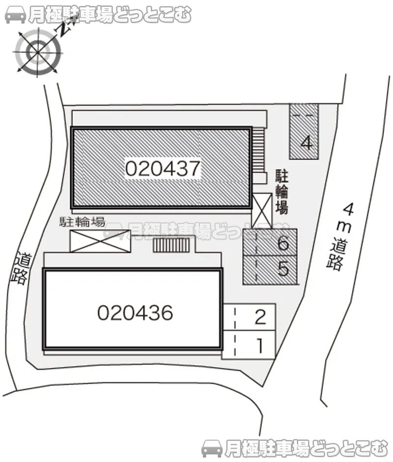 貝塚市加神1－4－3の月極駐車場2