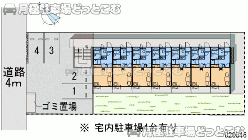海老名市中新田3－29－8の月極駐車場2