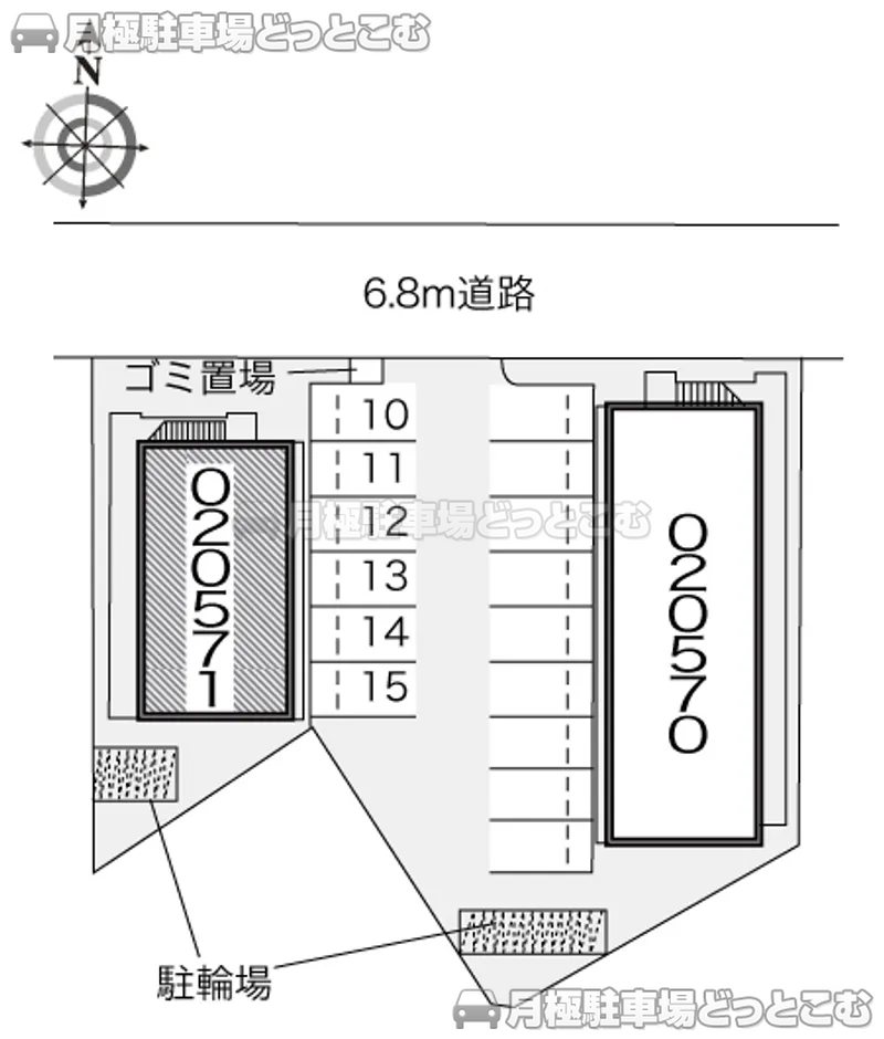 枚方市茄子作北町32－35の月極駐車場2