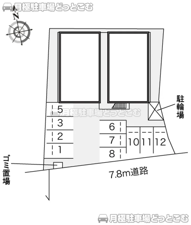 姫路市広畑区西蒲田264の月極駐車場2