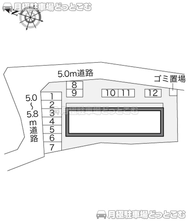 前橋市総社町植野691－2の月極駐車場2