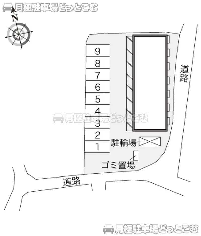 小野市黒川町824の月極駐車場2