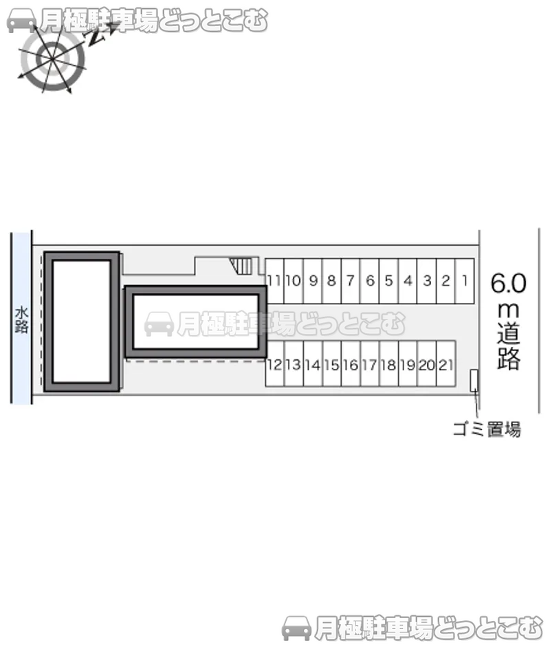 いわき市平泉崎前原20の月極駐車場2