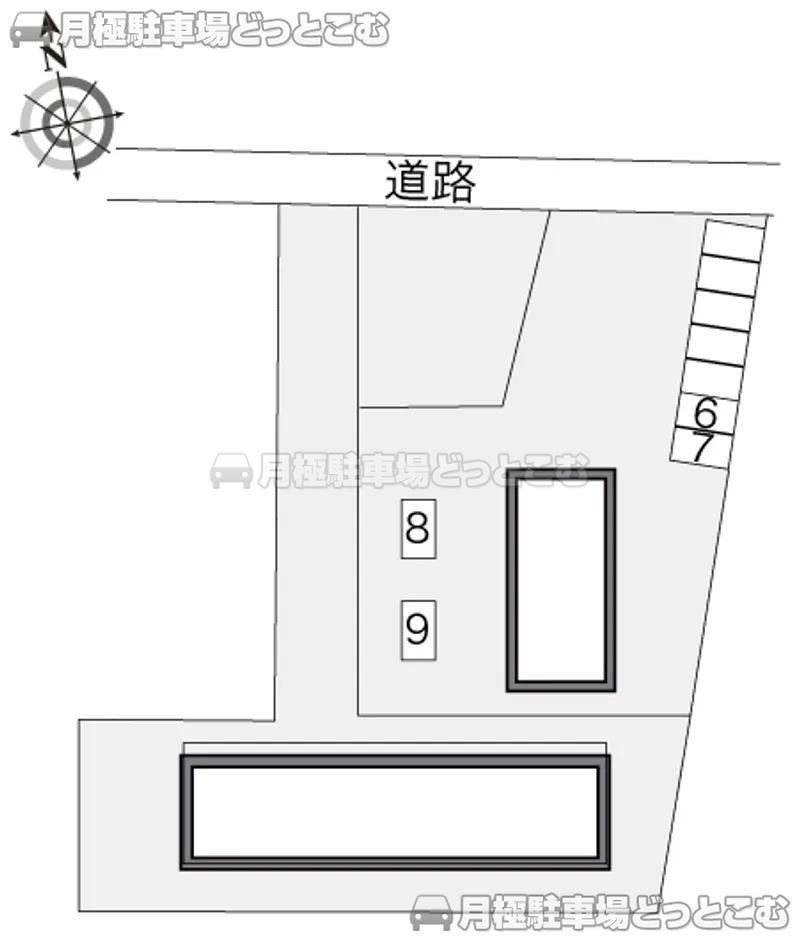 府中市多磨町2－15－2の月極駐車場2