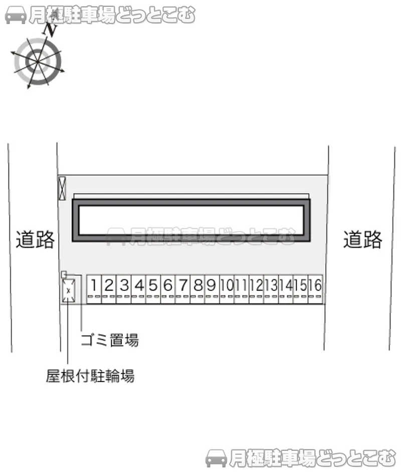 新潟市江南区亀田大月2－1－35の月極駐車場2