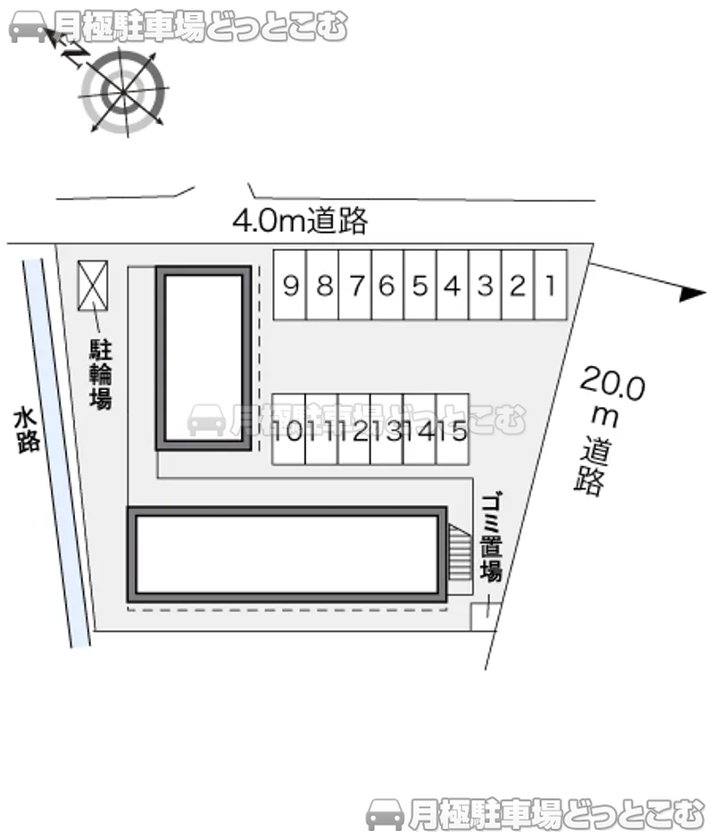 岡崎市丸山町ハサマ66－1の月極駐車場2