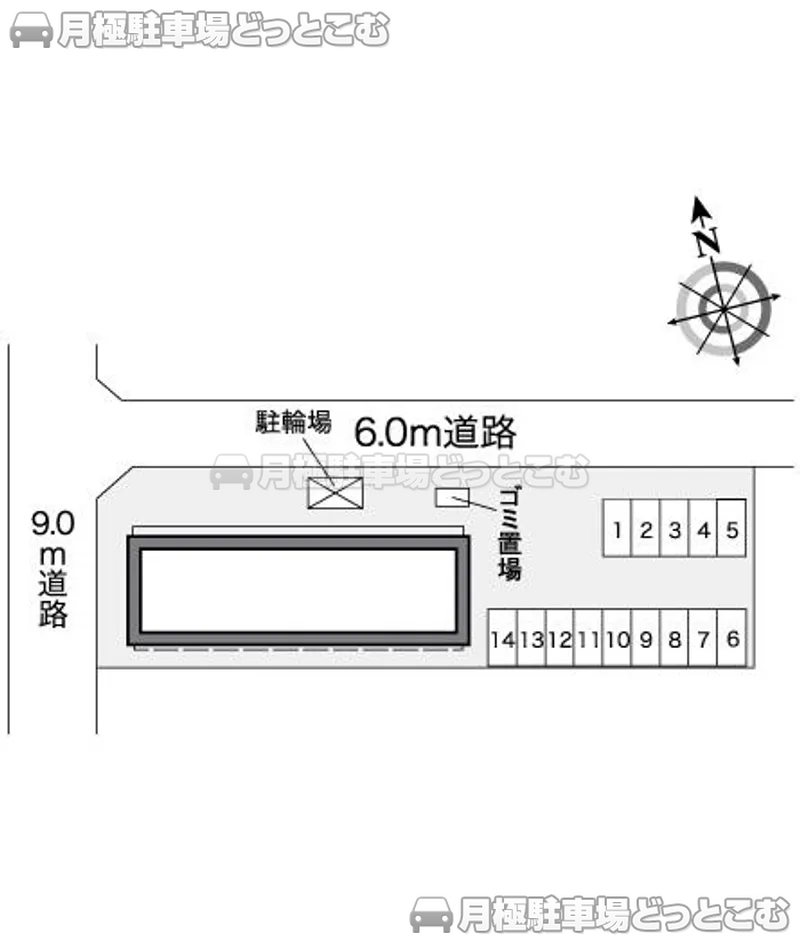 富谷市ひより台2－6－1の月極駐車場2