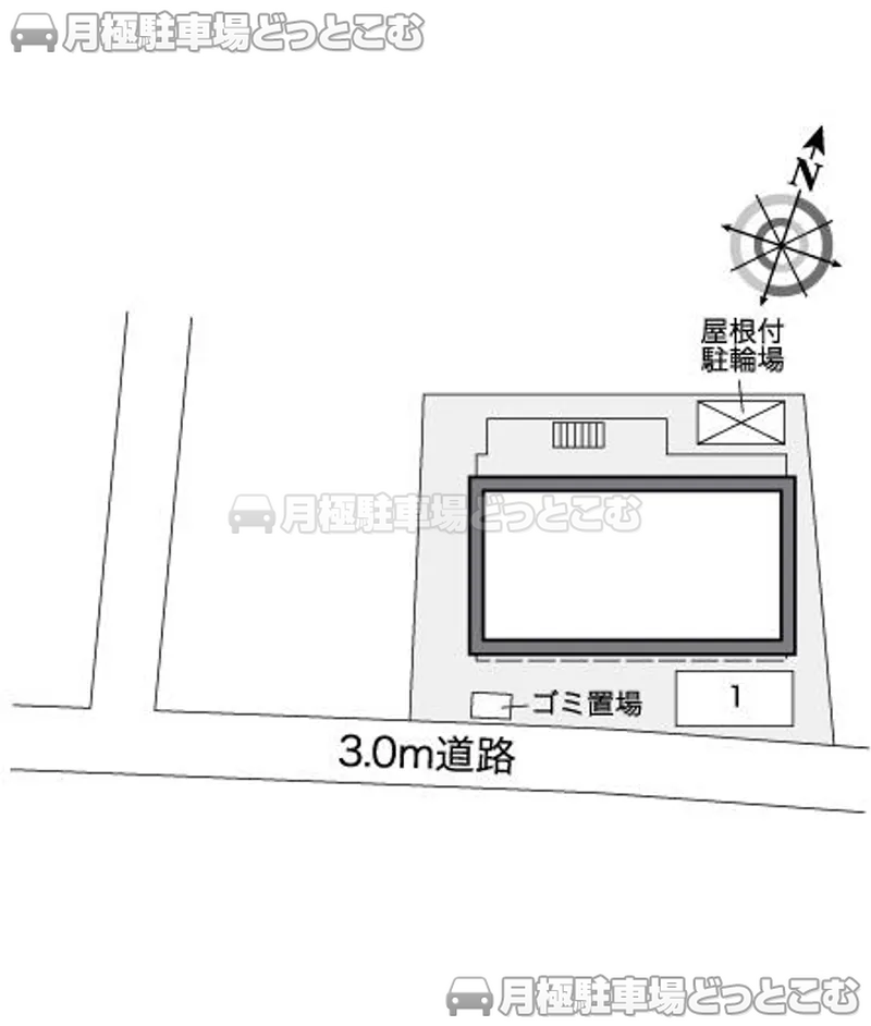 高知市旭町3－32－5の月極駐車場2