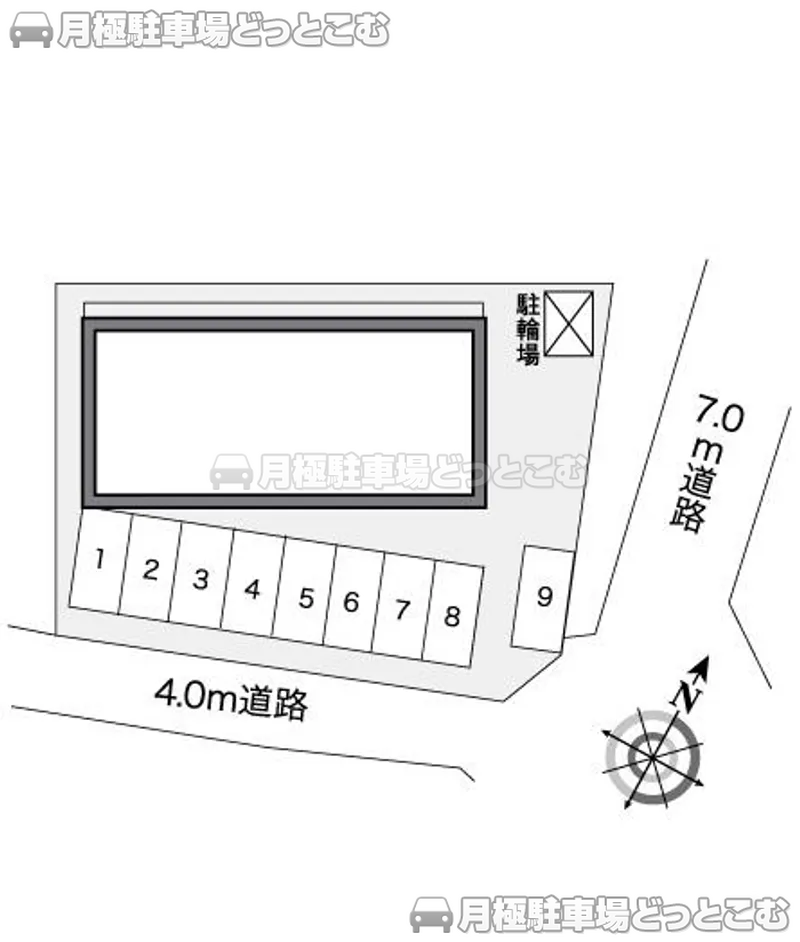 青森市石江岡部159の月極駐車場2