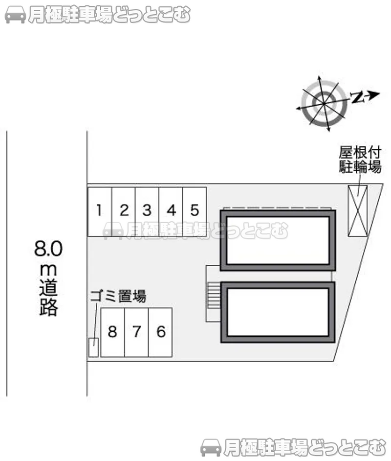 徳島市八万町夷山292－2の月極駐車場2