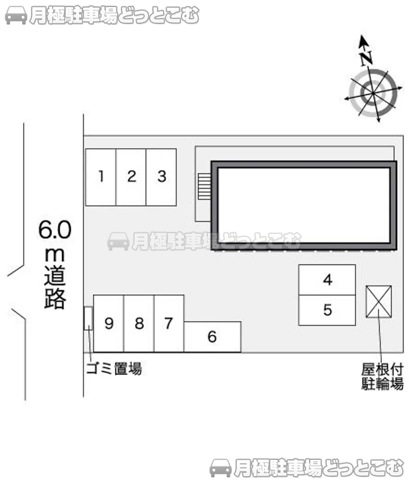 燕市殿島2－8－35の月極駐車場2