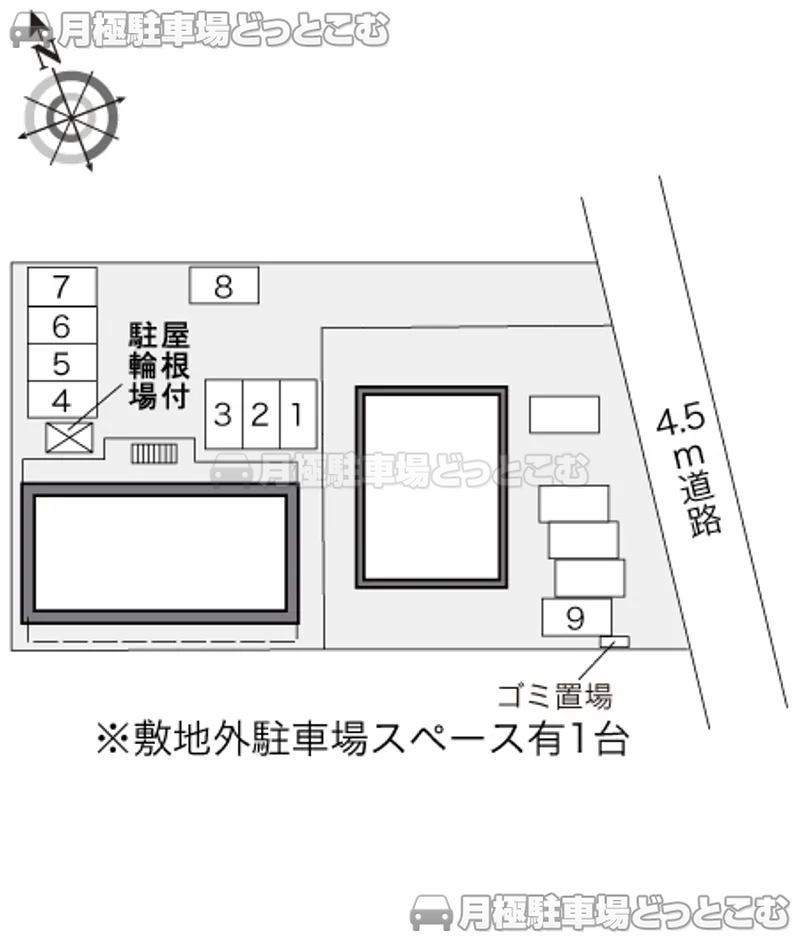 霧島市国分松木町40－10－1の月極駐車場2