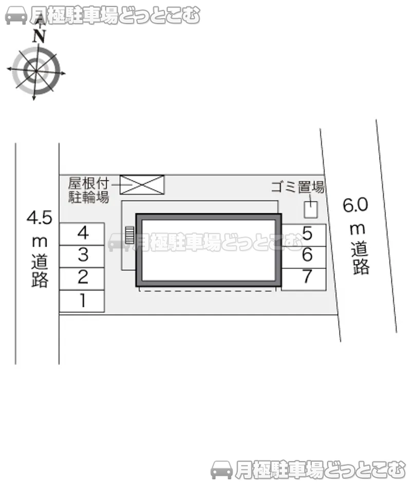 知多市原1－16－9の月極駐車場2
