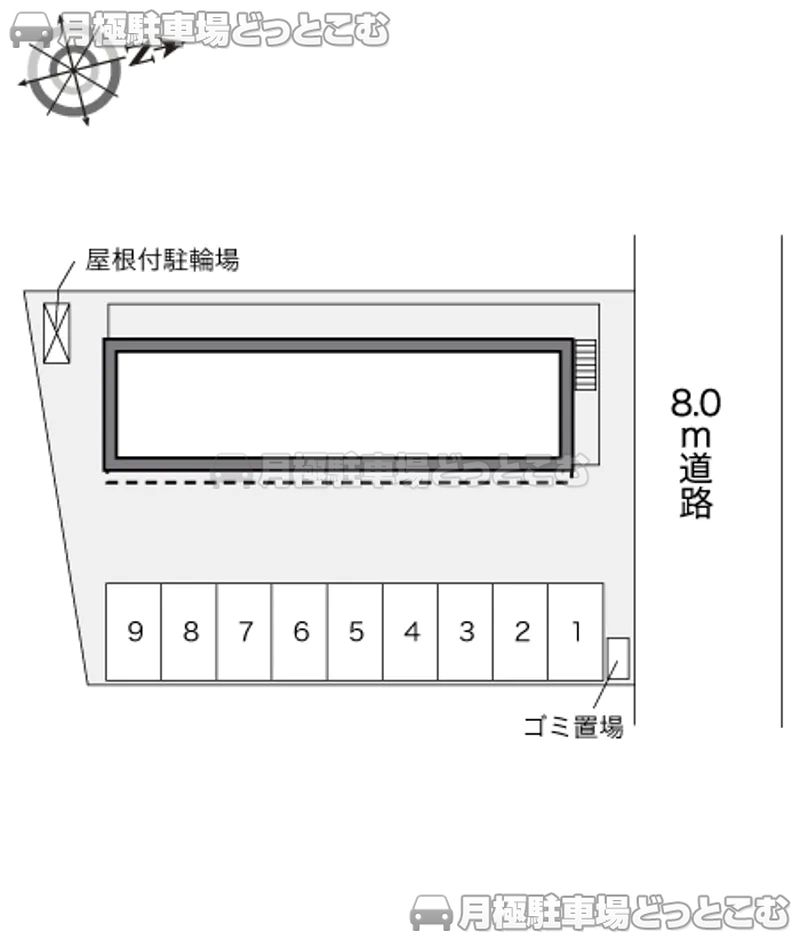 刈谷市半城土中町3－8－5の月極駐車場2