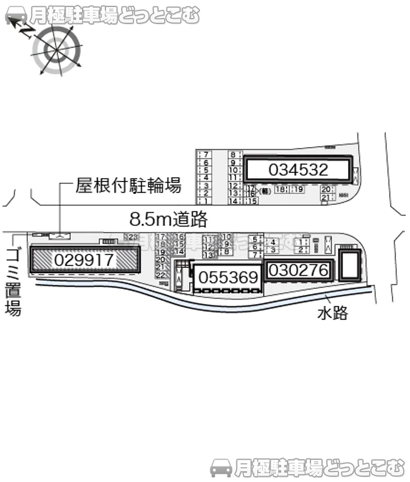 岡山市東区瀬戸町沖272－4の月極駐車場2