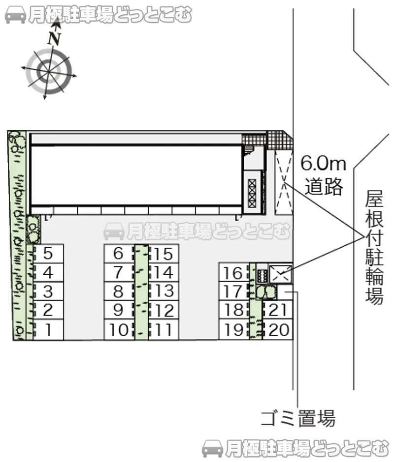 豊岡市福田矢谷1201－20の月極駐車場2