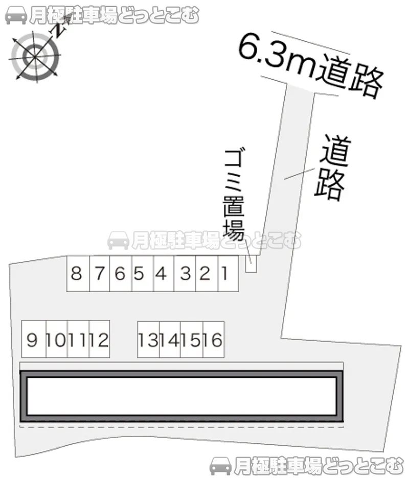福岡市東区松崎1－3－17の月極駐車場2